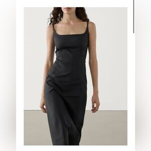 Massimo Dutti Black Midi Dress (New with Tags)